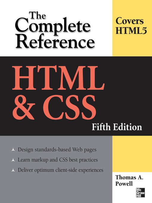 Title details for HTML & CSS by Thomas A. Powell - Available